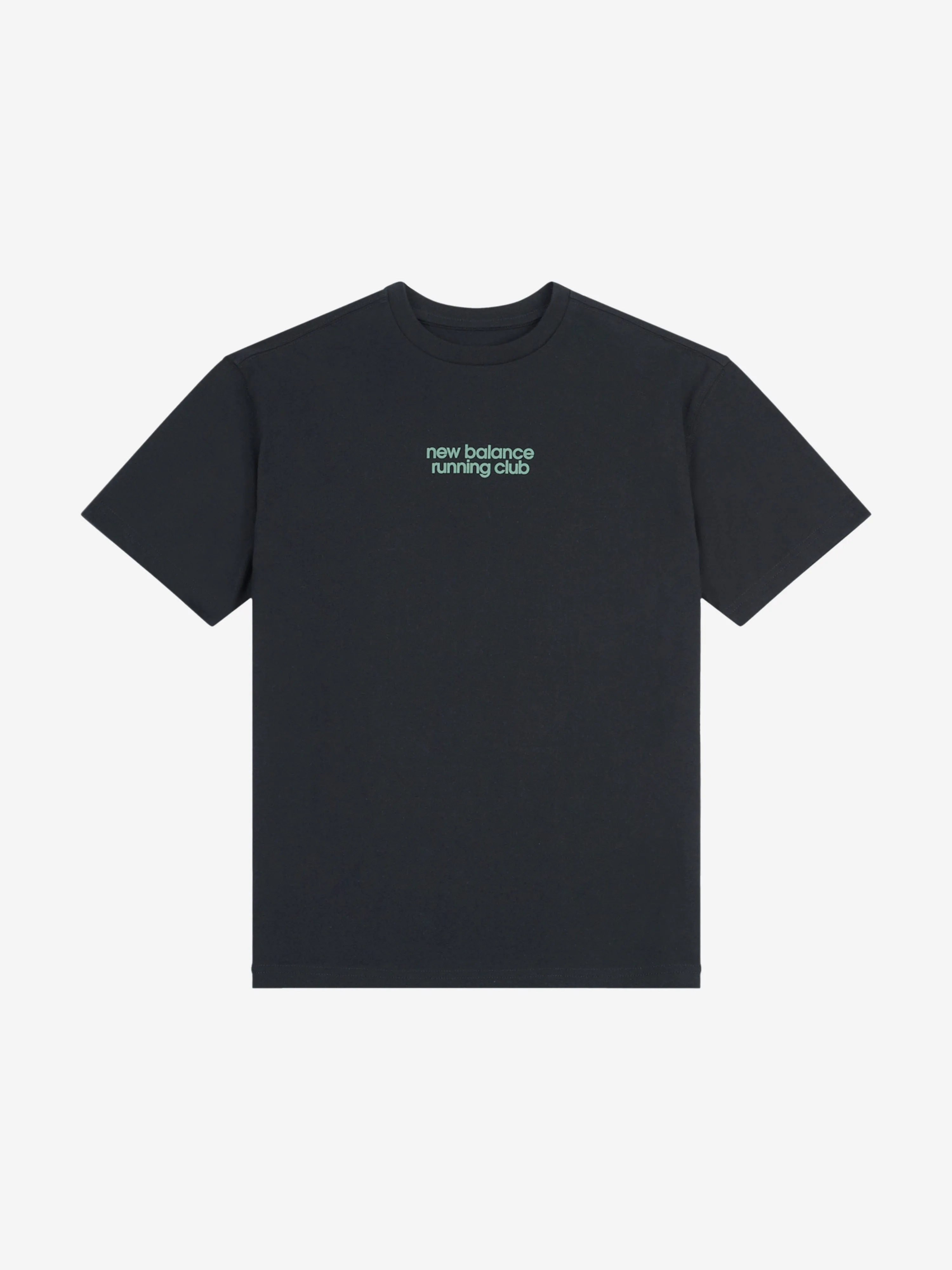New Balance Boys Running Club Sandwich Graphic T-Shirt in Black