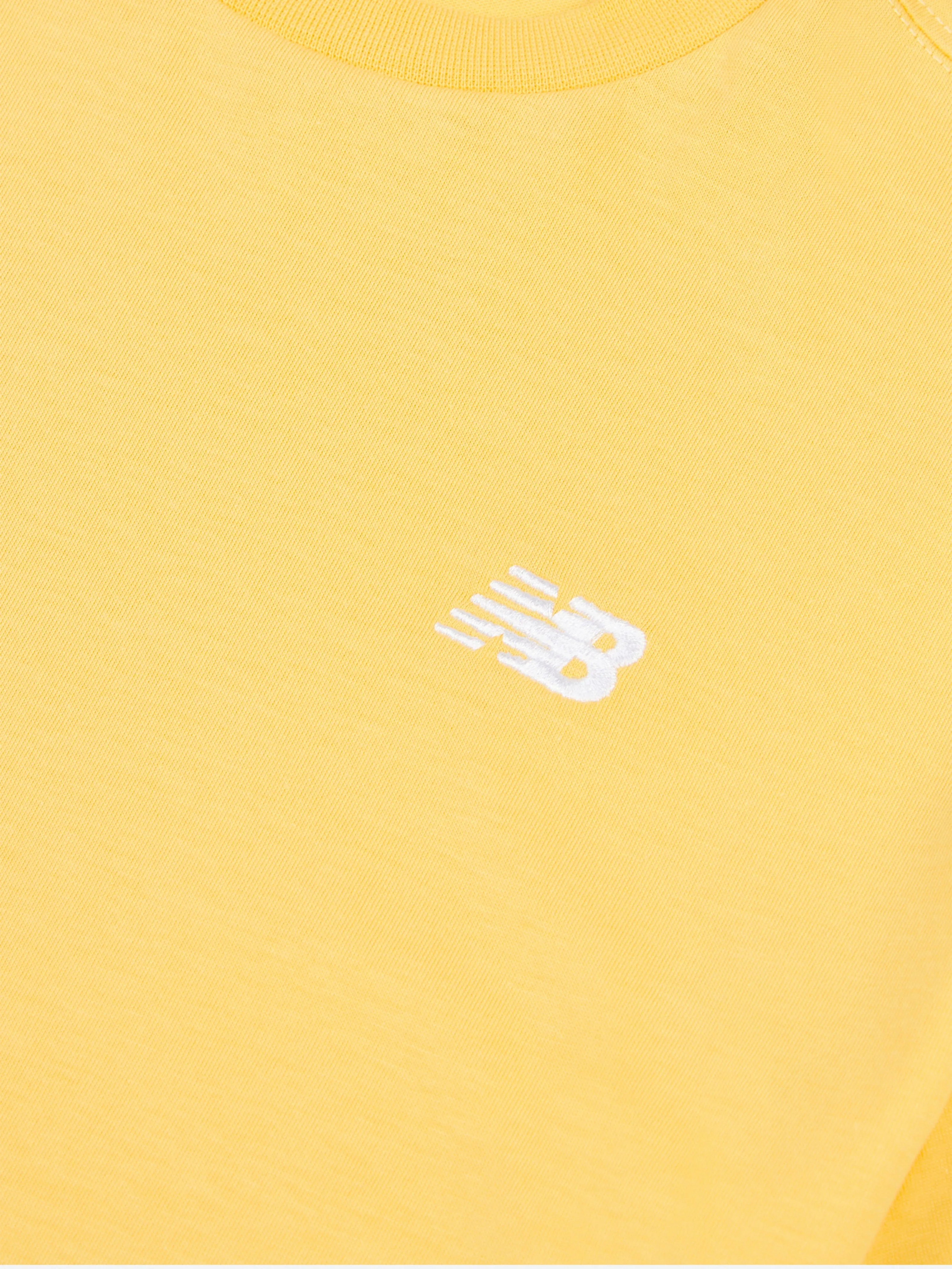New Balance Boys Small Logo Jersey T-Shirt in Yellow