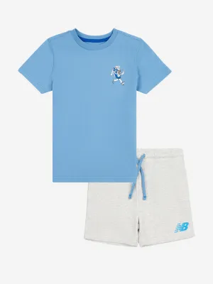 New Balance Boys Sneaker Guy T-Shirt and Shorts Set in Blue