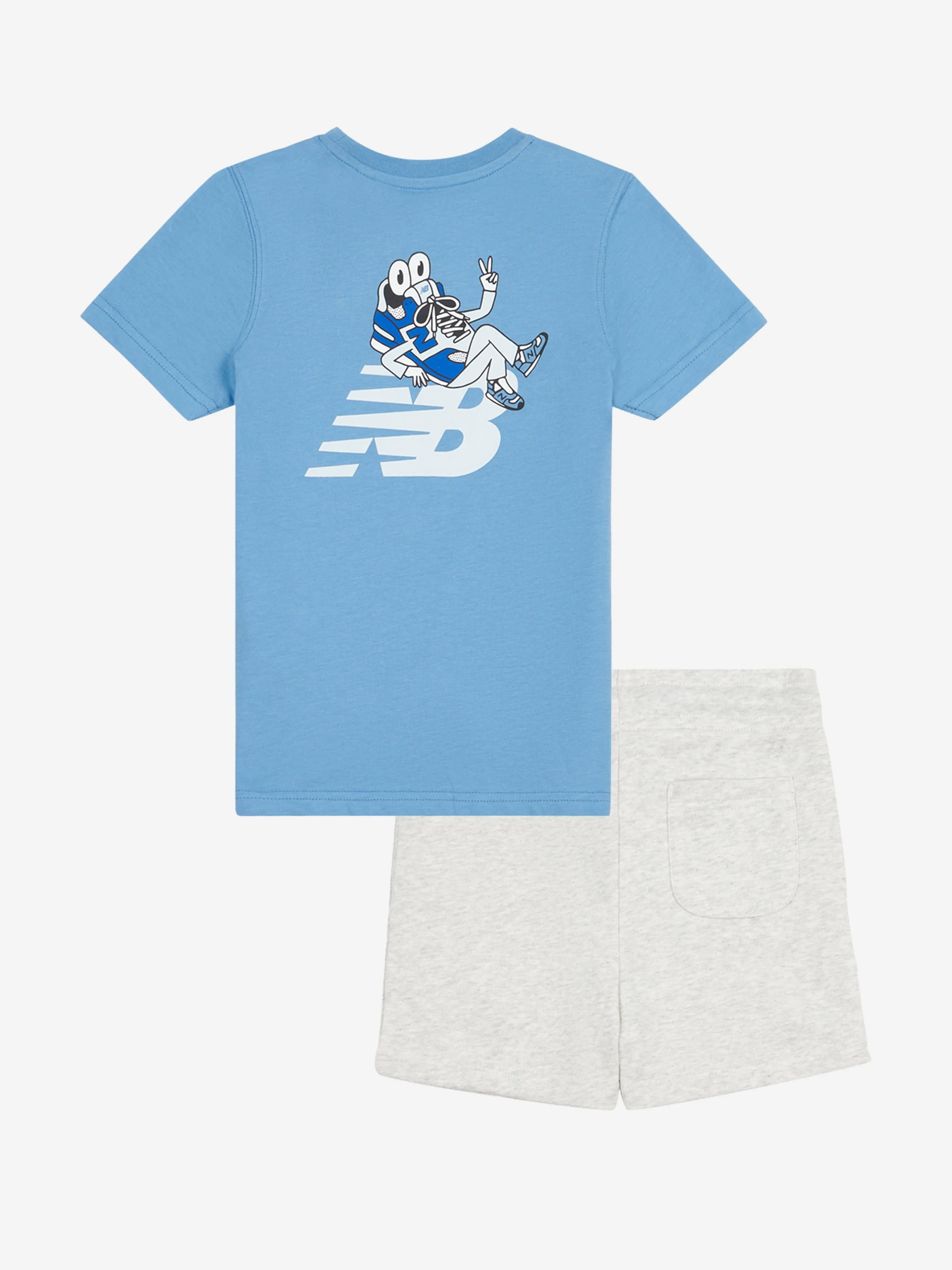 New Balance Boys Sneaker Guy T-Shirt and Shorts Set in Blue