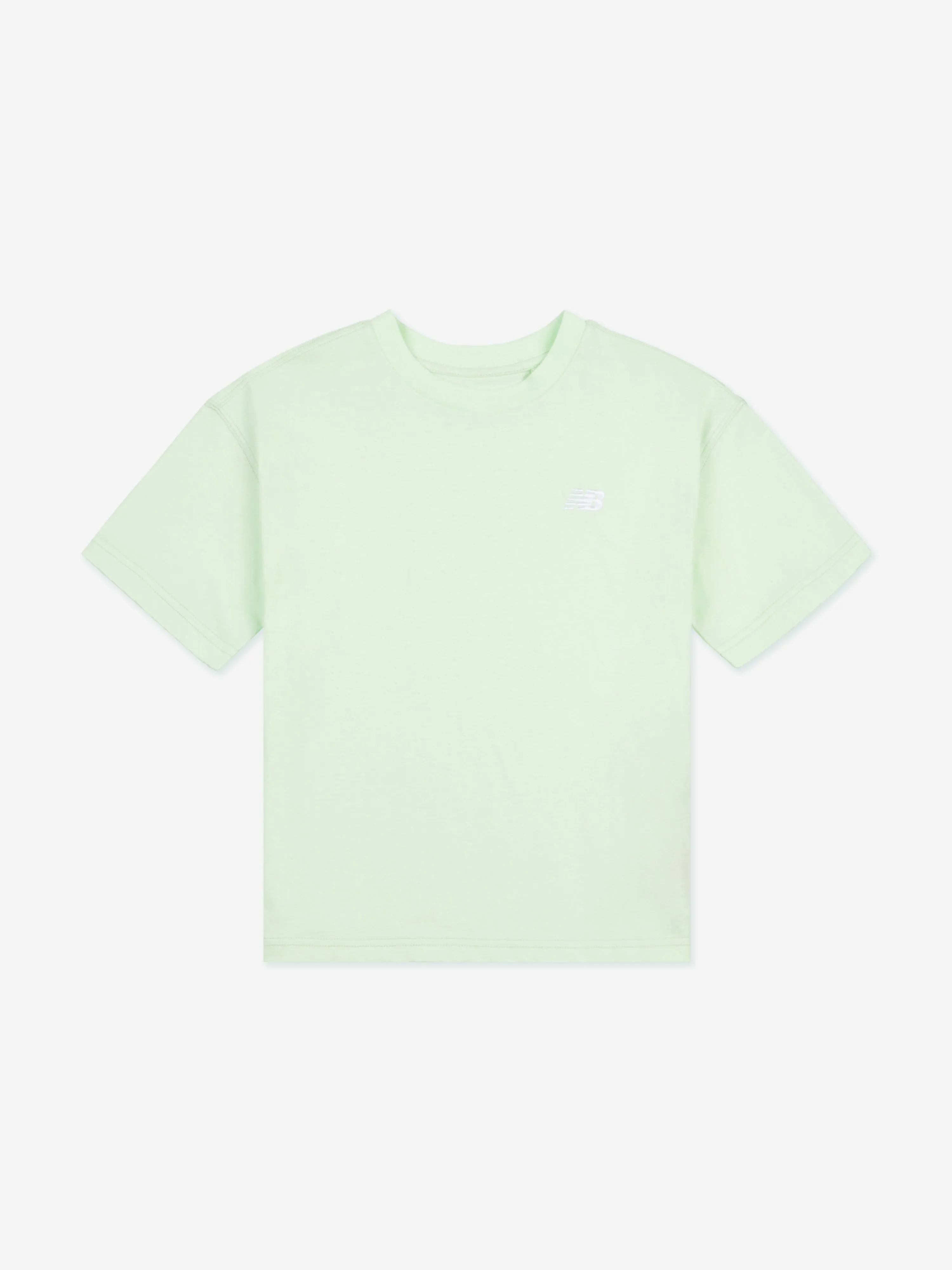 New Balance Girls Small Logo Jersey T-Shirt in Green