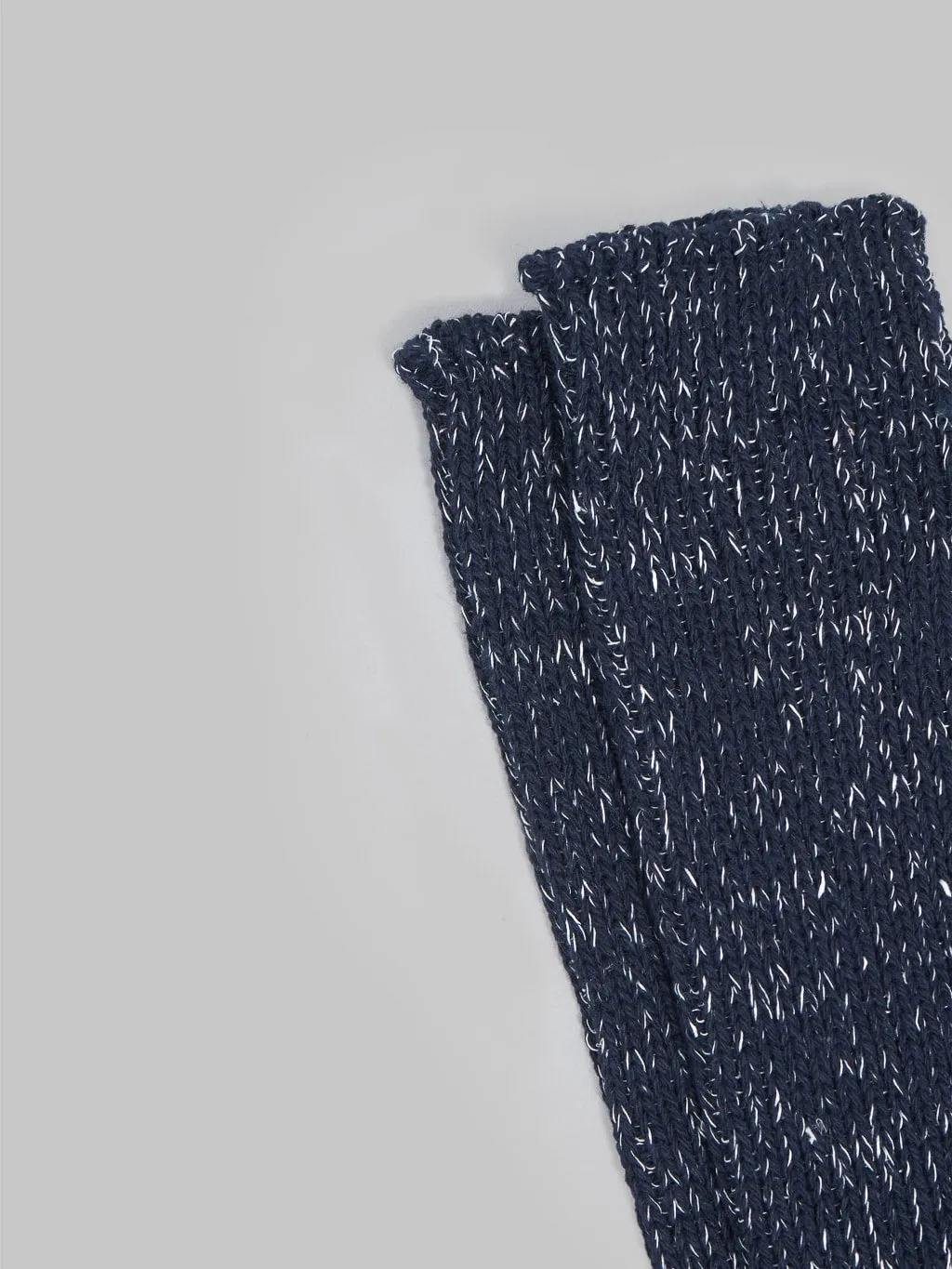 Nishiguchi Kutsushita Hemp Cotton Ribbed Socks Midnight