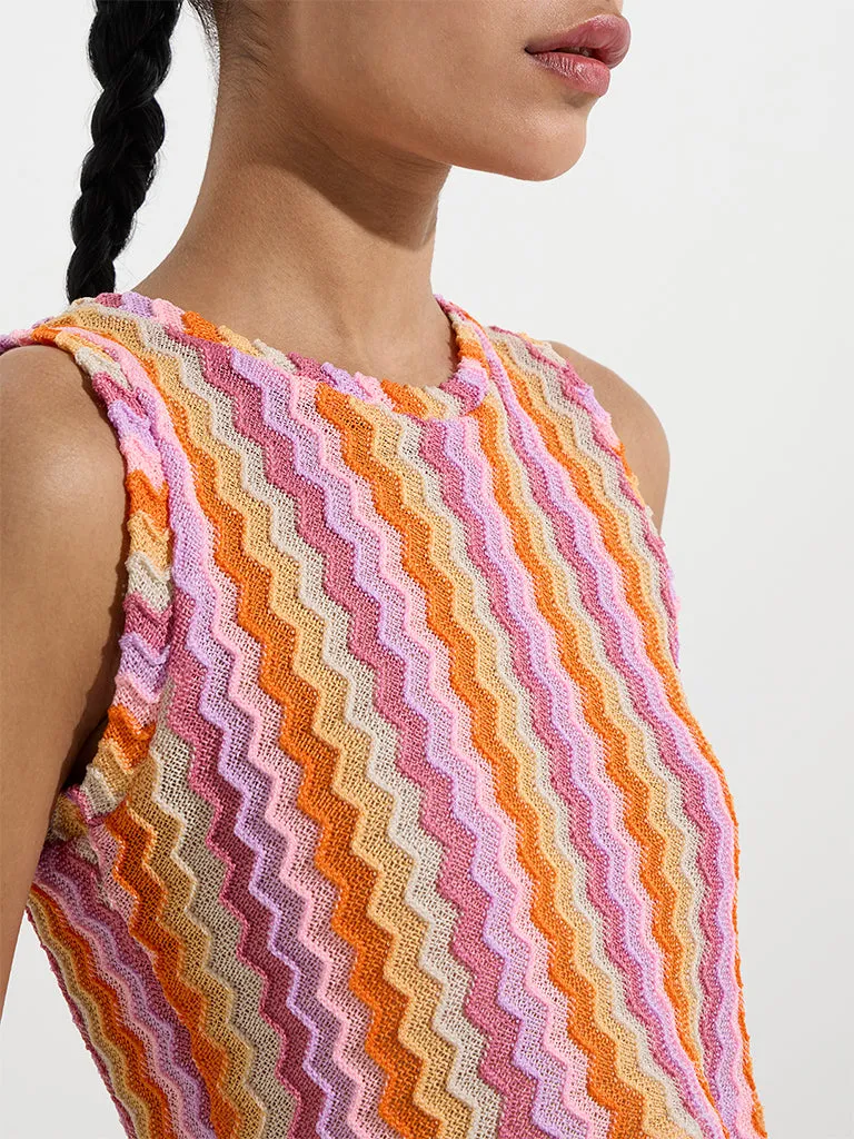 Nuon Multicolour Chevron-Printed Top