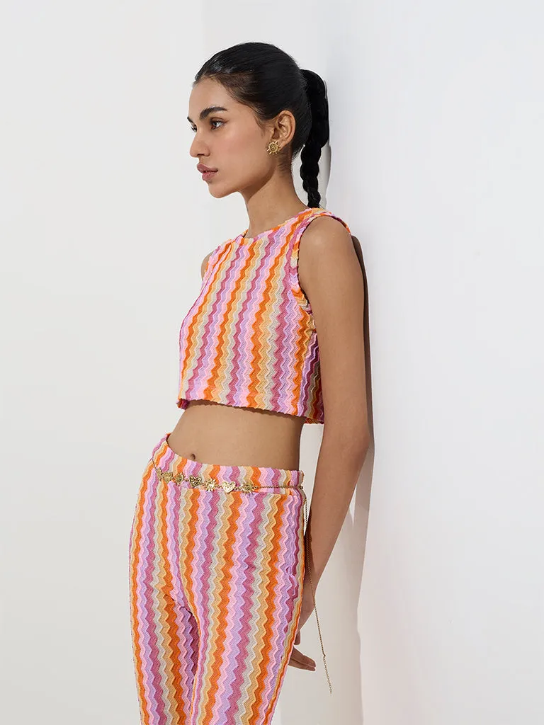 Nuon Multicolour Chevron-Printed Top
