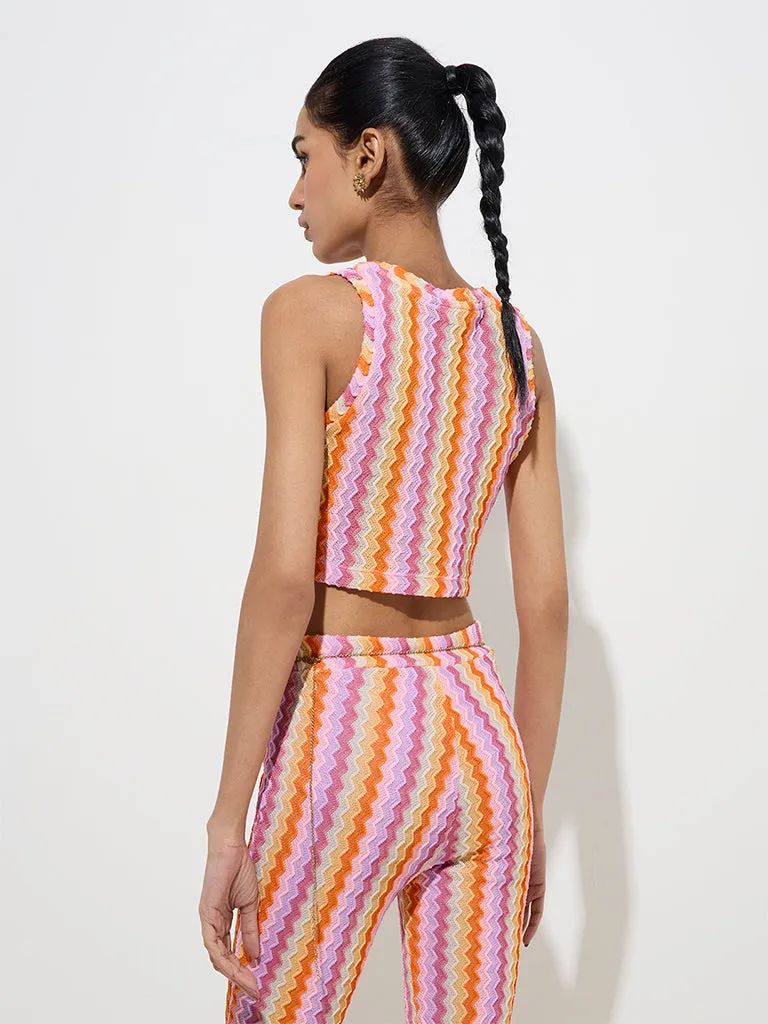 Nuon Multicolour Chevron-Printed Top