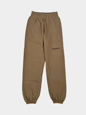 Pantalone Over In Felpa Con Vita Alta E Stampa