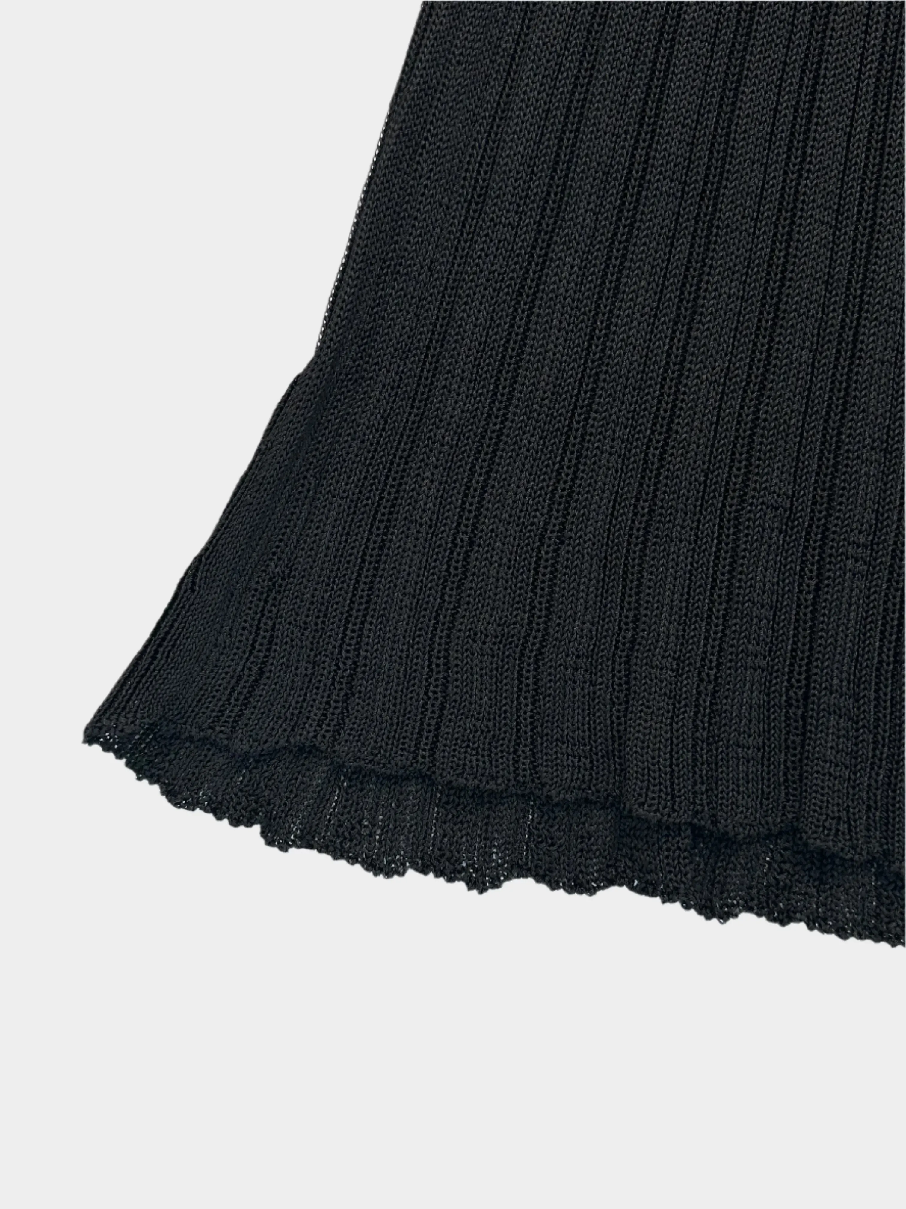 Pantaloni In Maglia Nera Con Fondo morbido