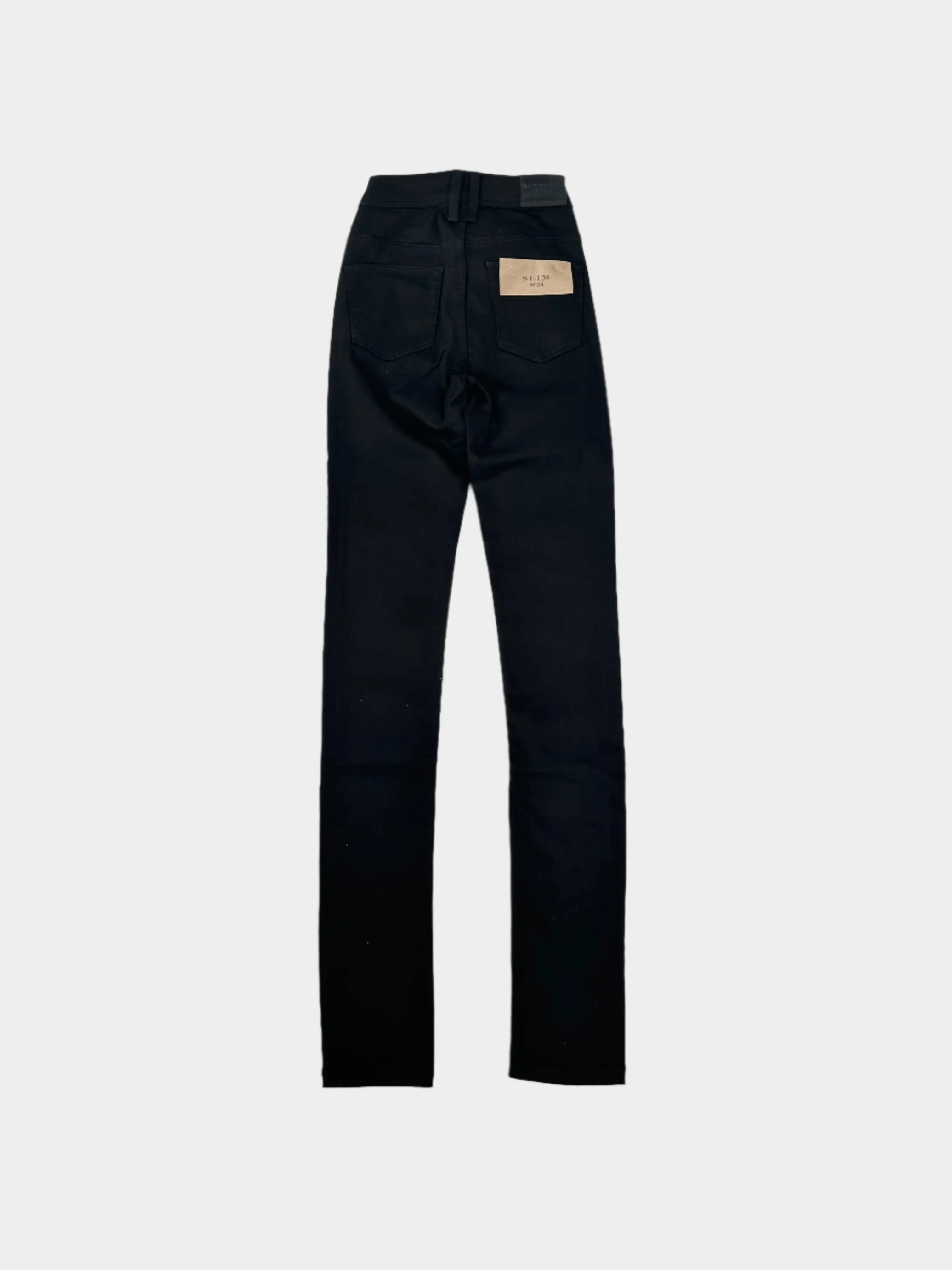 Pantaloni Neri Slim Fit In Denim Stretch