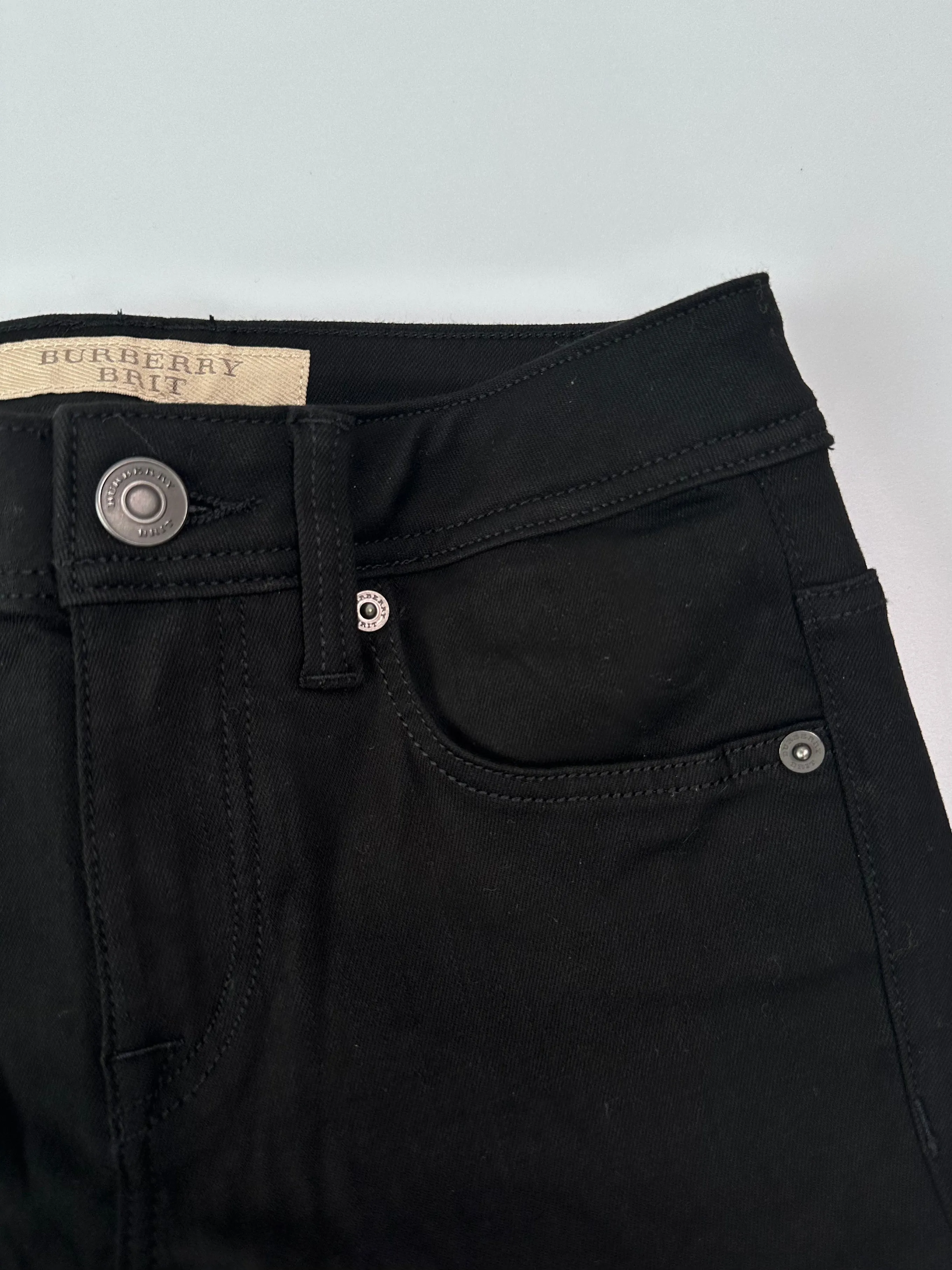 Pantaloni Neri Slim Fit In Denim Stretch