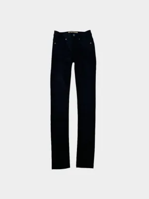 Pantaloni Neri Slim Fit In Denim Stretch