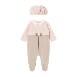 Pink Bow Formal Babygrow & Beret