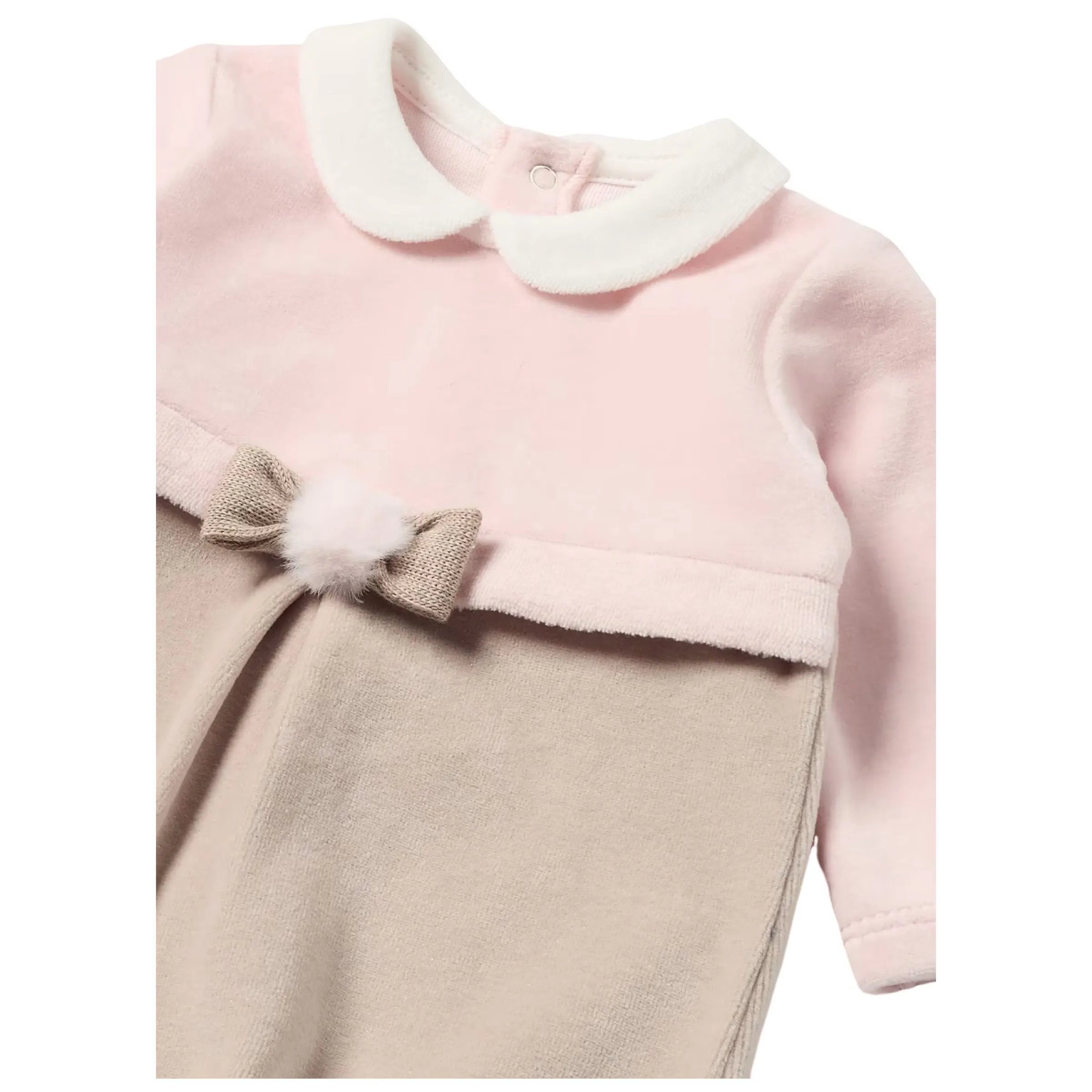 Pink Bow Formal Babygrow & Beret