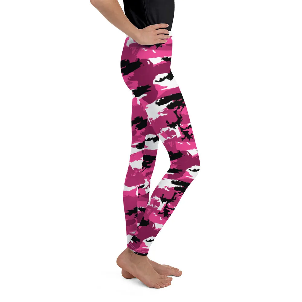 Pink Camo Youth Leggings