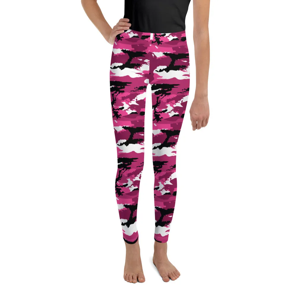 Pink Camo Youth Leggings
