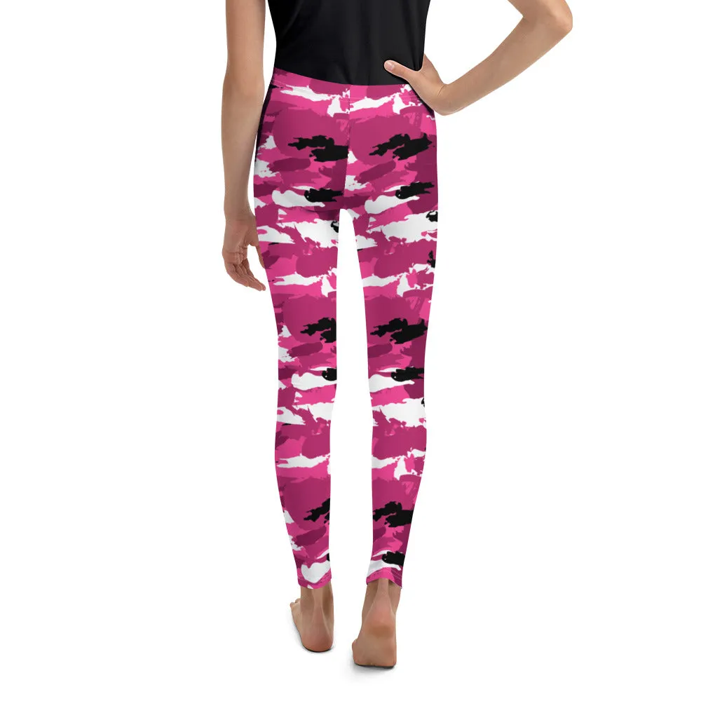 Pink Camo Youth Leggings