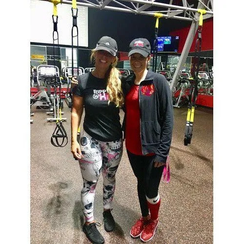 Pink Floral Skulls Leggings
