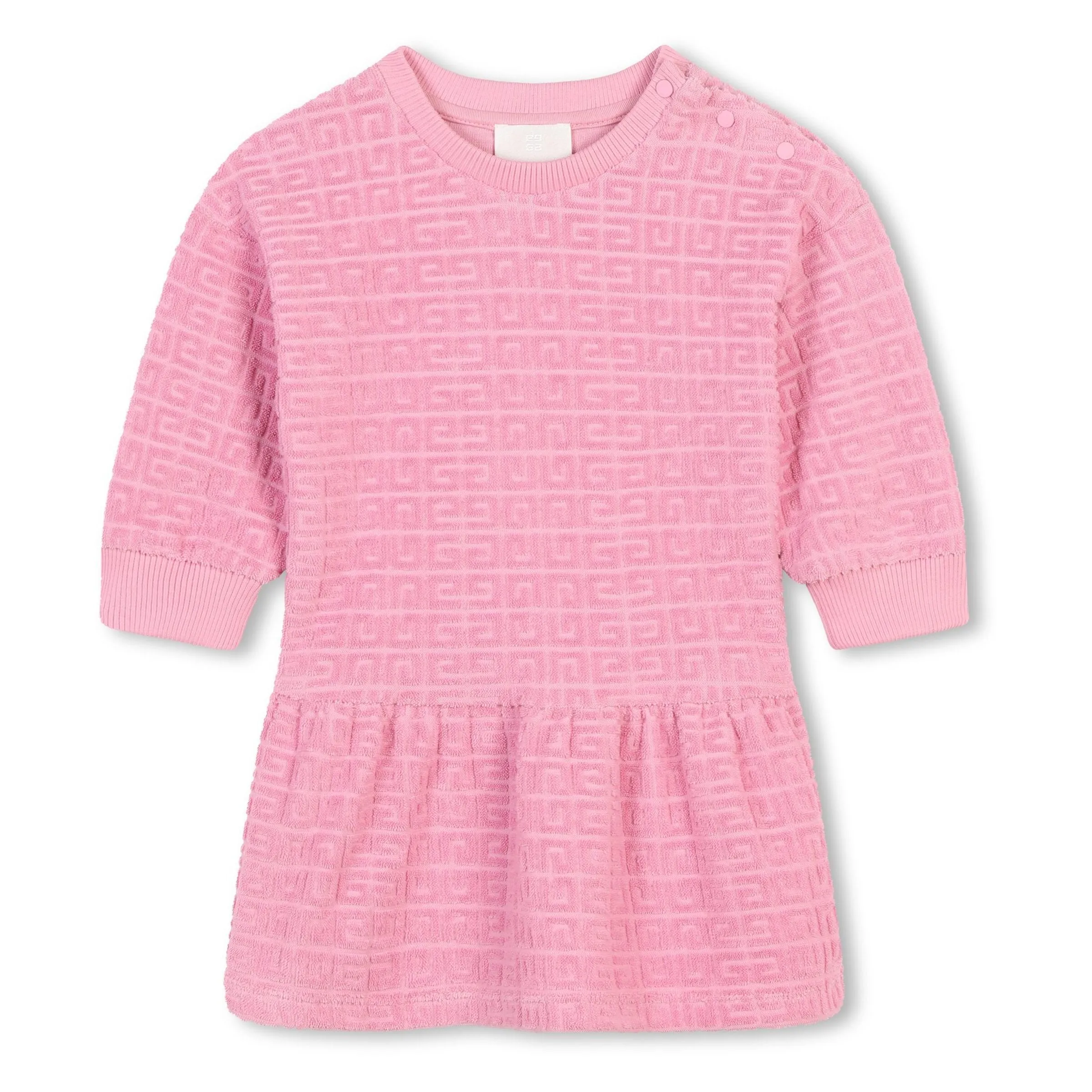 Pink Logo Patterned Dress