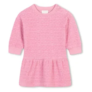 Pink Logo Patterned Dress