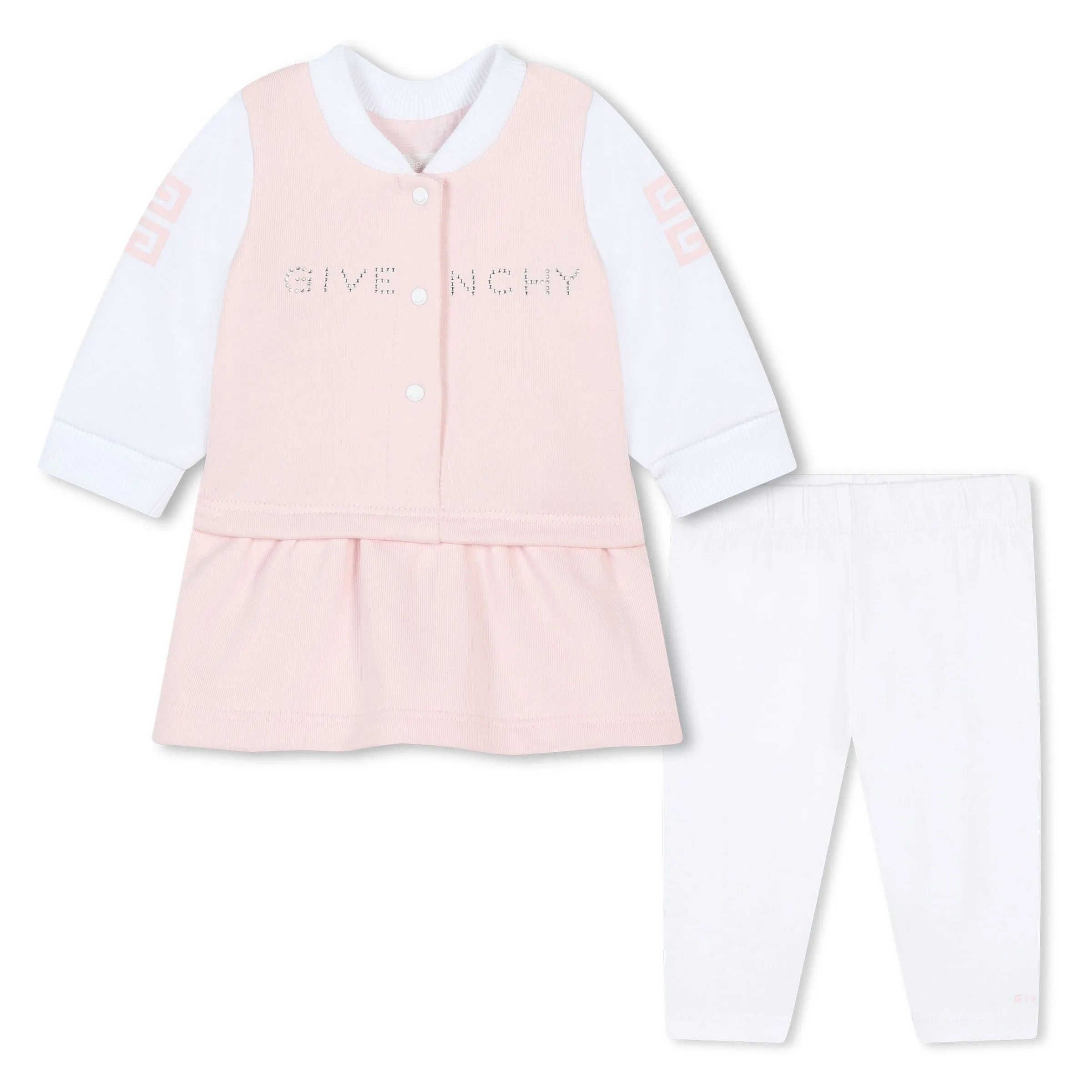 Pink Marshmallow Leggings Dress Set