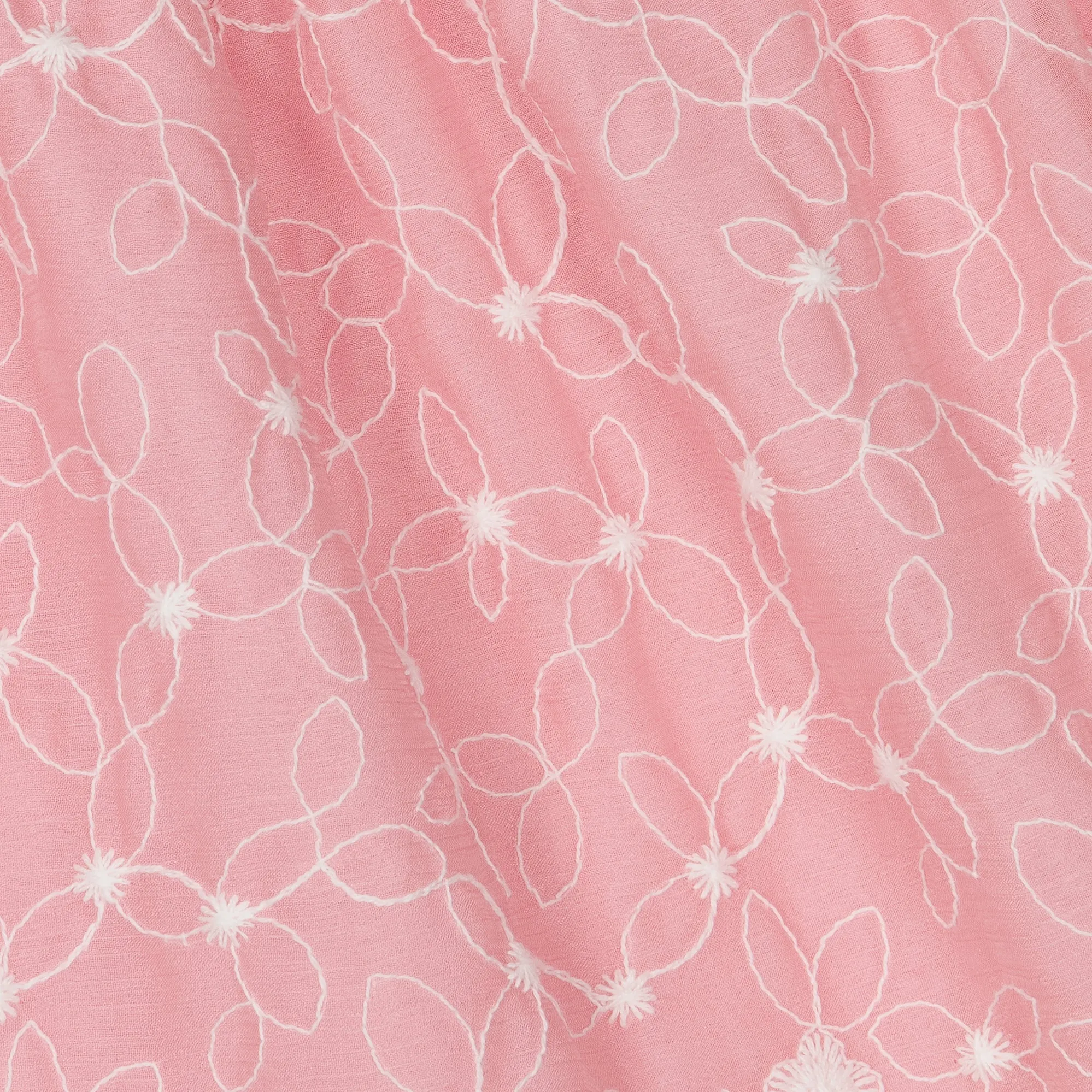 Pink Ruffle Smocked Dress
