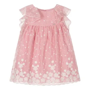 Pink Ruffle Smocked Dress