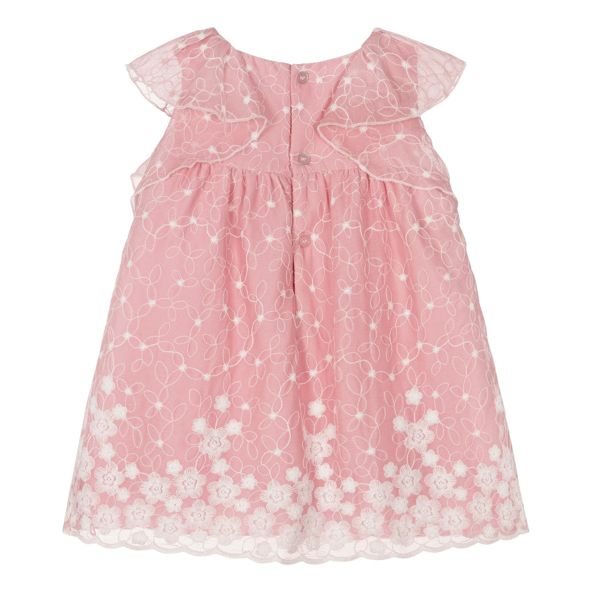 Pink Ruffle Smocked Dress