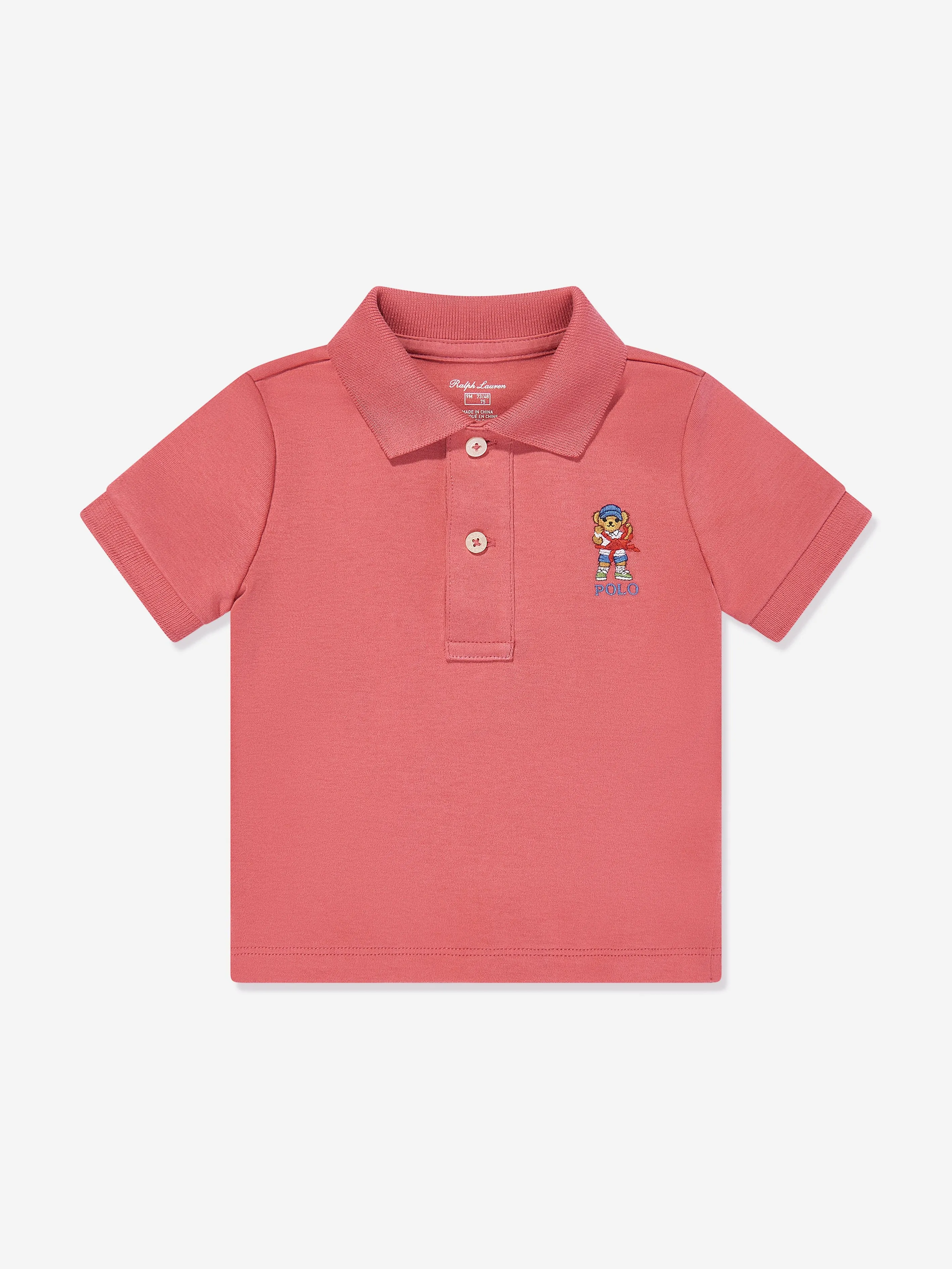 Ralph Lauren Baby Boys Bear Short Set in Red