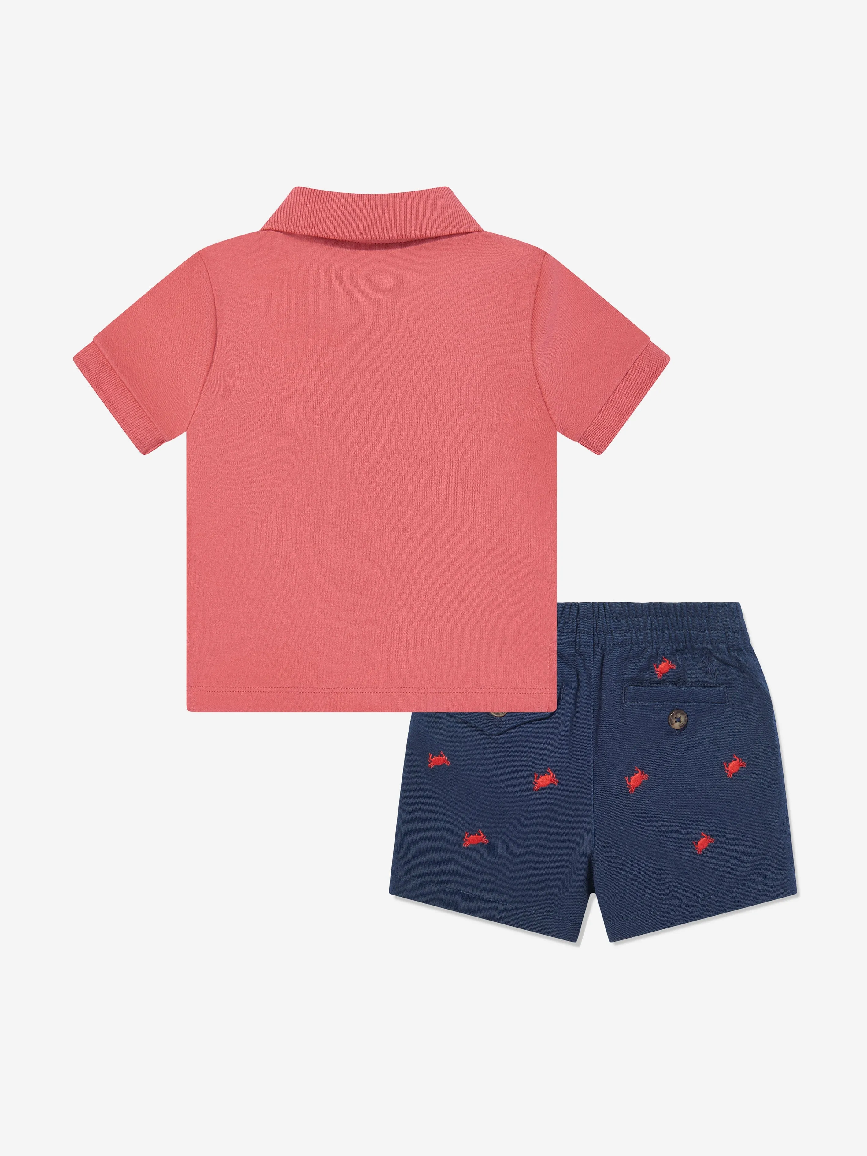 Ralph Lauren Baby Boys Bear Short Set in Red
