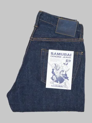 Samurai Jeans S211AX Ai-Benkei 18oz Natural Indigo Relaxed Tapered Jeans