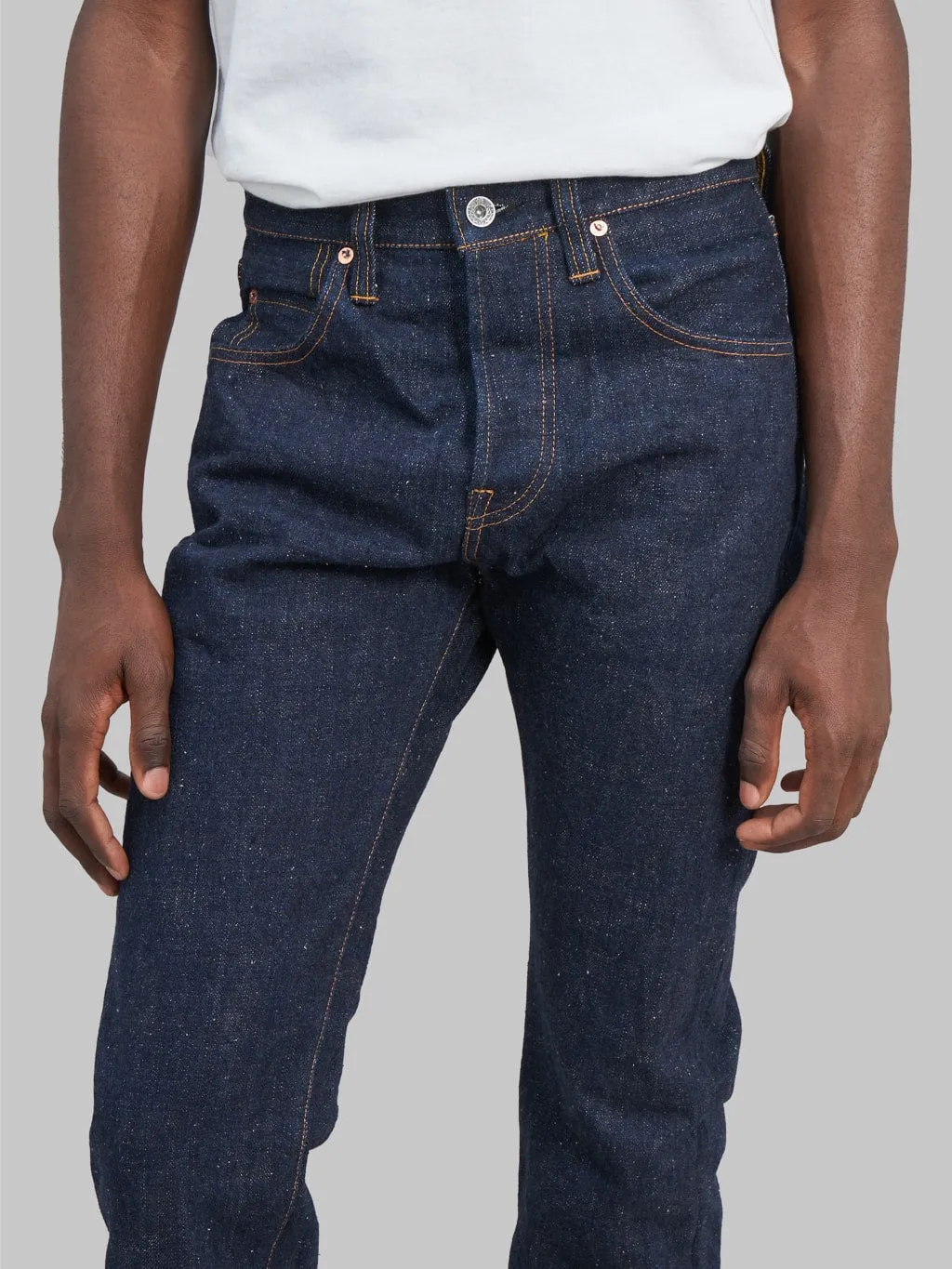 Samurai Jeans S211AX Ai-Benkei 18oz Natural Indigo Relaxed Tapered Jeans