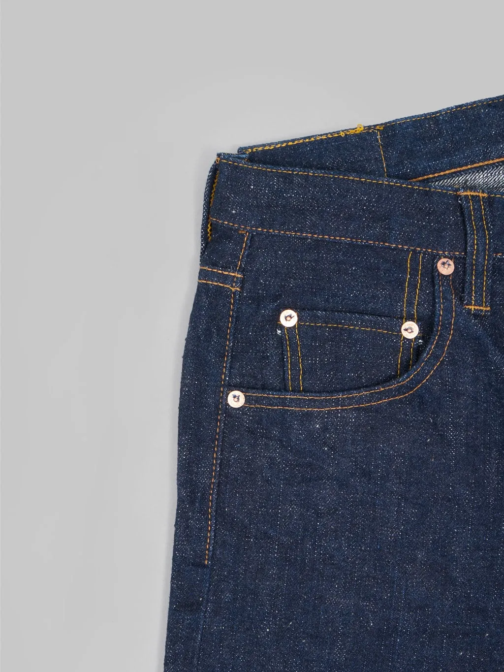 Samurai Jeans S211AX Ai-Benkei 18oz Natural Indigo Relaxed Tapered Jeans