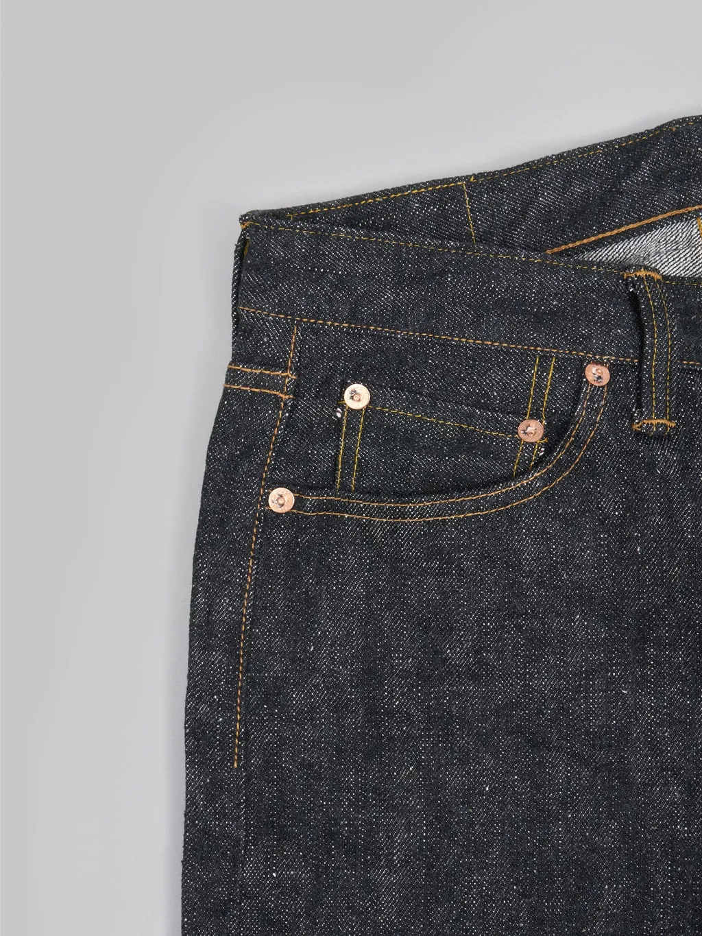 Samurai Jeans S710XX-BK 17oz Sulfide Black Denim Slim Straight Jeans