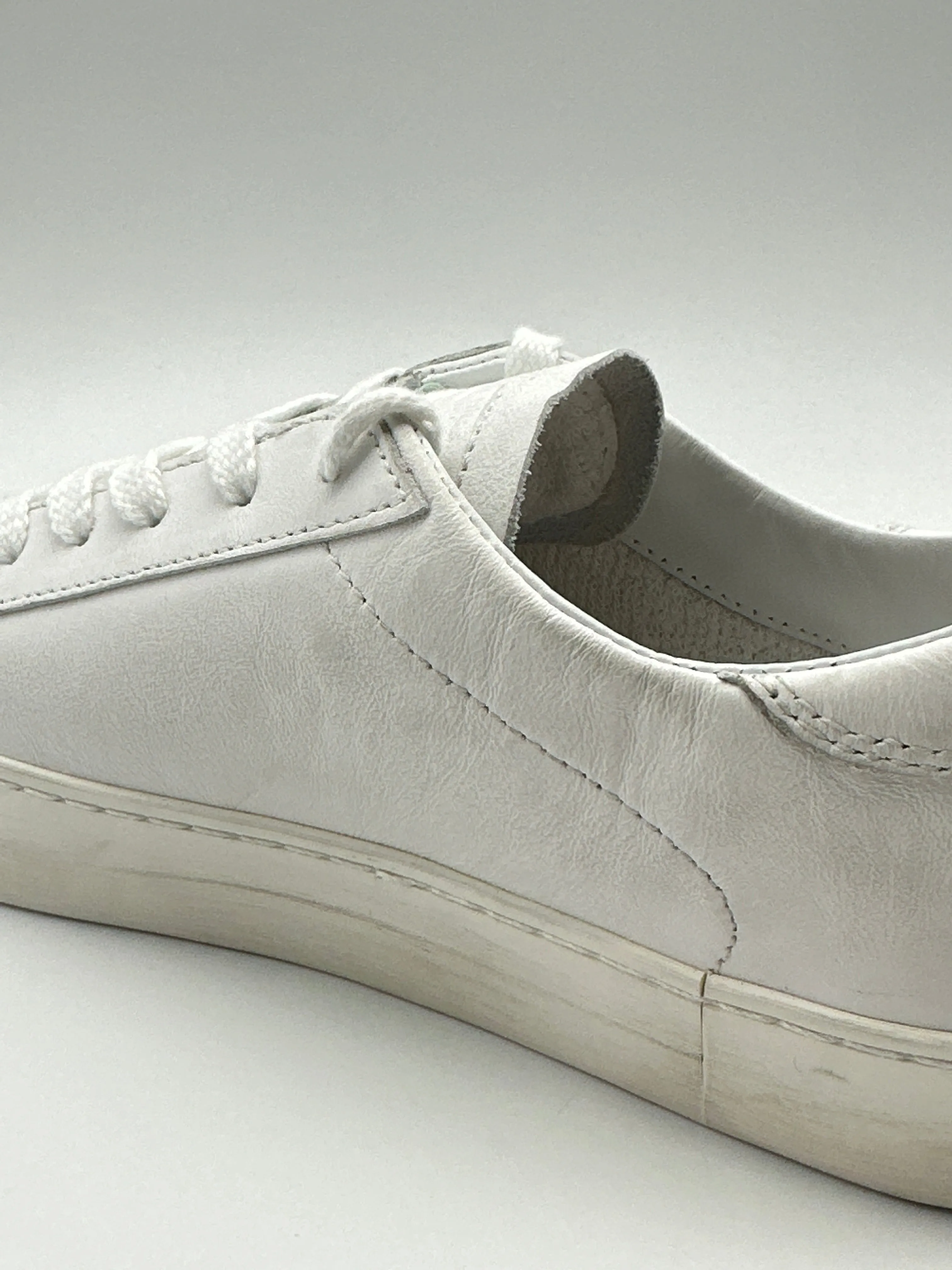 Sneakers Hill Low Calf White In Pelle Bianca