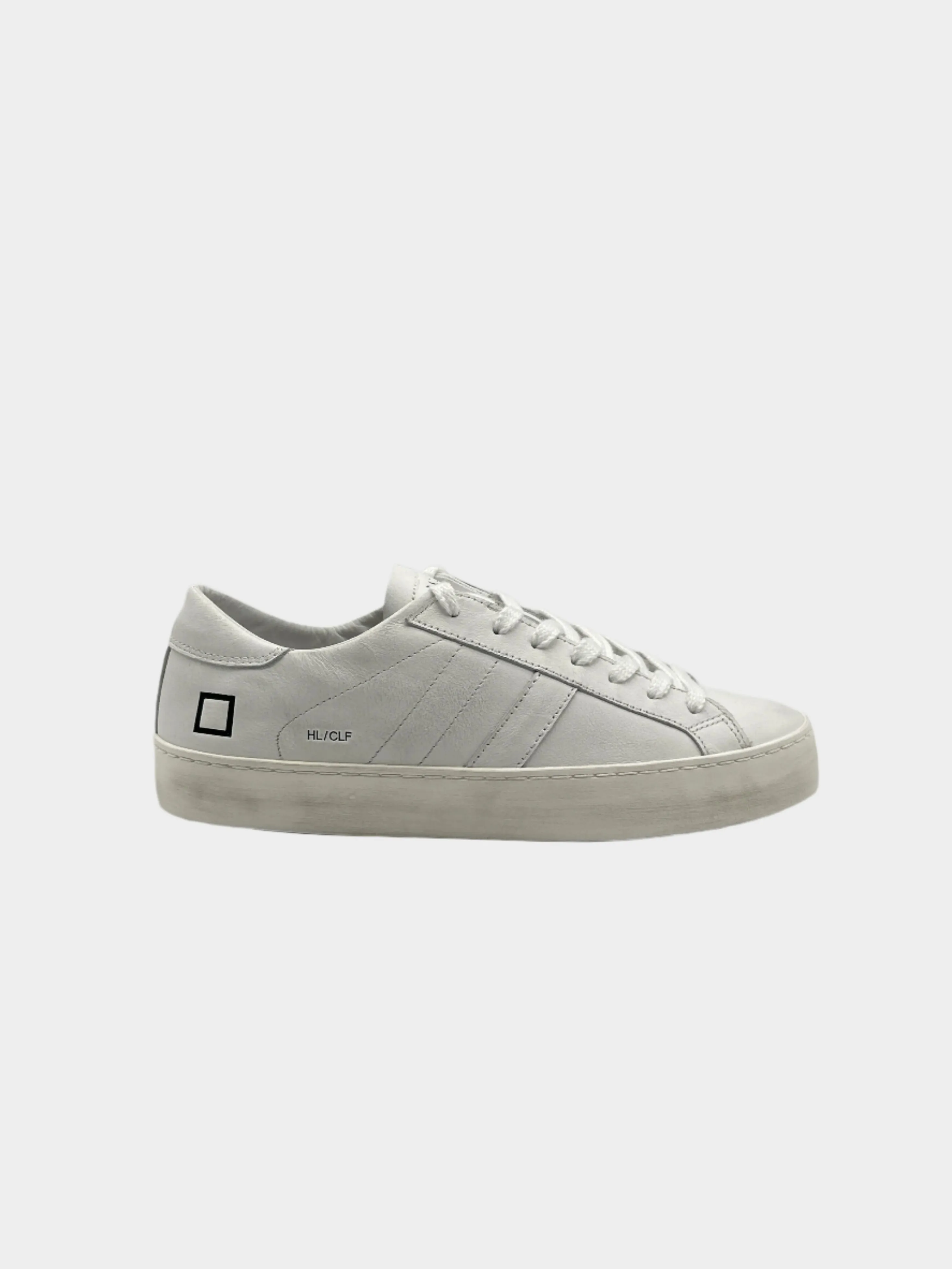 Sneakers Hill Low Calf White In Pelle Bianca