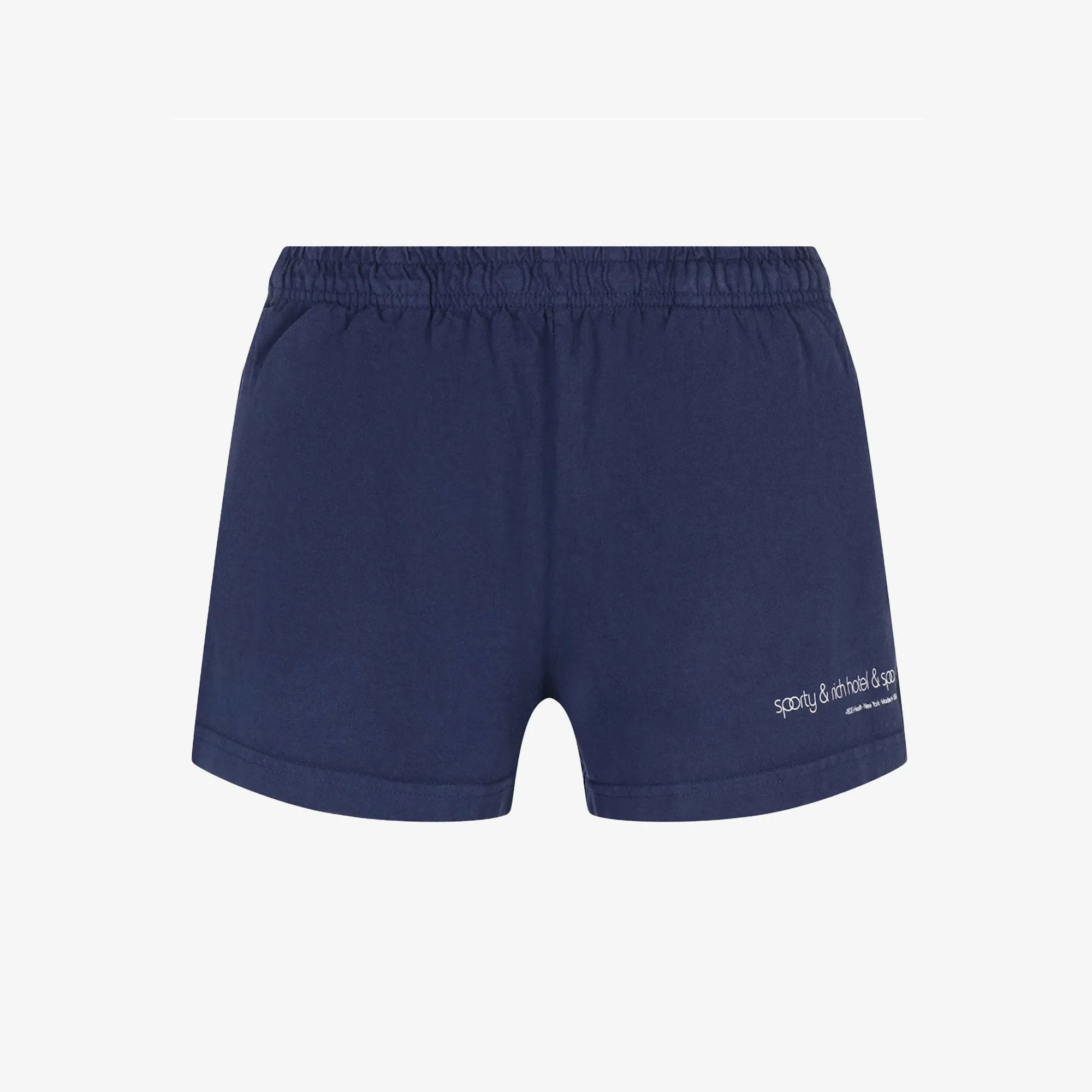 SPORTY & RICH | SPA DISCO SHORTS { NAVY/WHITE
