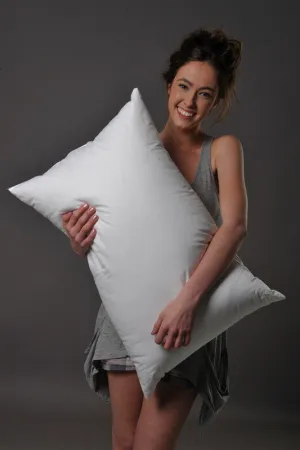 Standard Size Soft-Medium Density Pillow 95% White Polish Goose Down 750 Fill Power