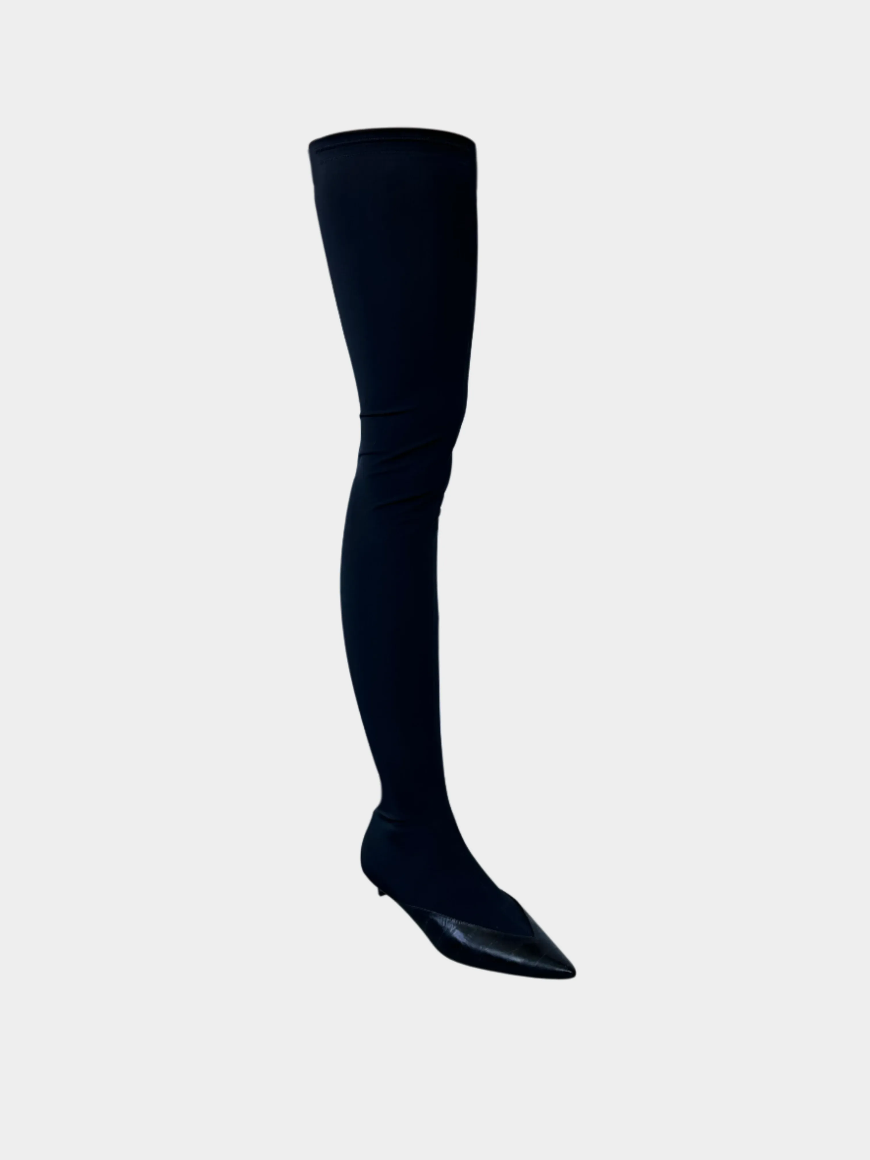 Stivali Show Over The Knee Con Punta In Pelle