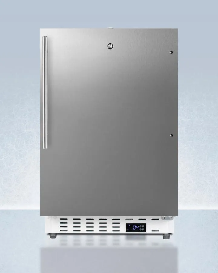 Summit ADA404REFSSHV 20" Wide Built-In Healthcare All-Refrigerator, Ada Compliant