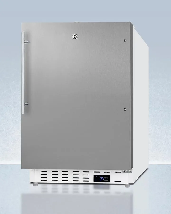 Summit ADA404REFSSHV 20" Wide Built-In Healthcare All-Refrigerator, Ada Compliant