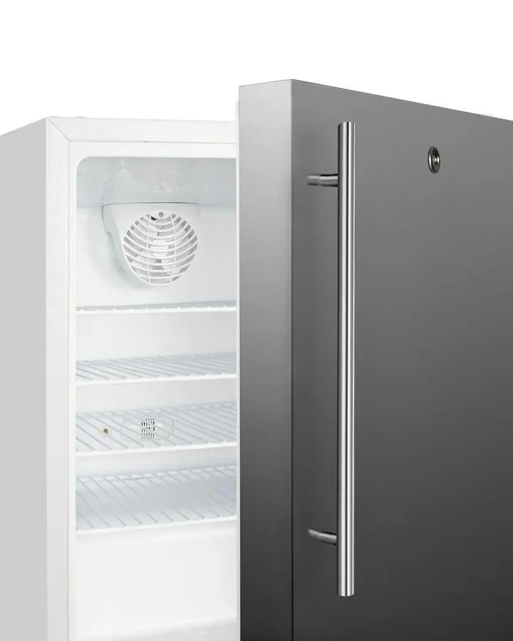 Summit ADA404REFSSHV 20" Wide Built-In Healthcare All-Refrigerator, Ada Compliant