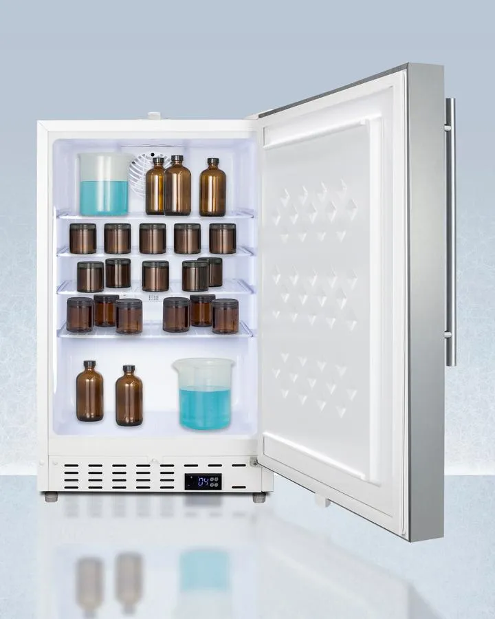 Summit ADA404REFSSHV 20" Wide Built-In Healthcare All-Refrigerator, Ada Compliant