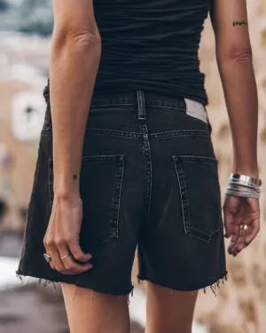 The Black Loose Denim Shorts