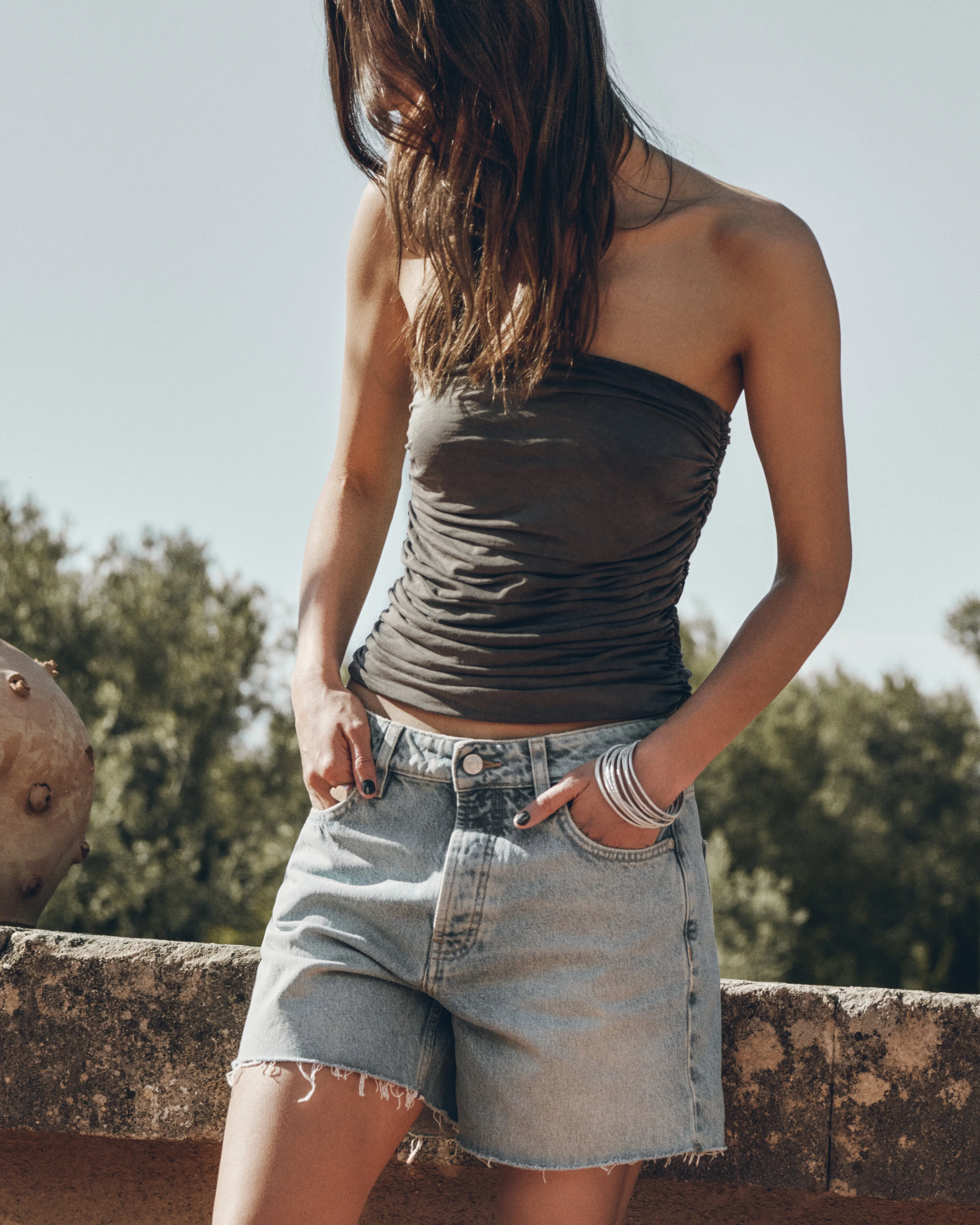 The Blue Loose Denim Shorts