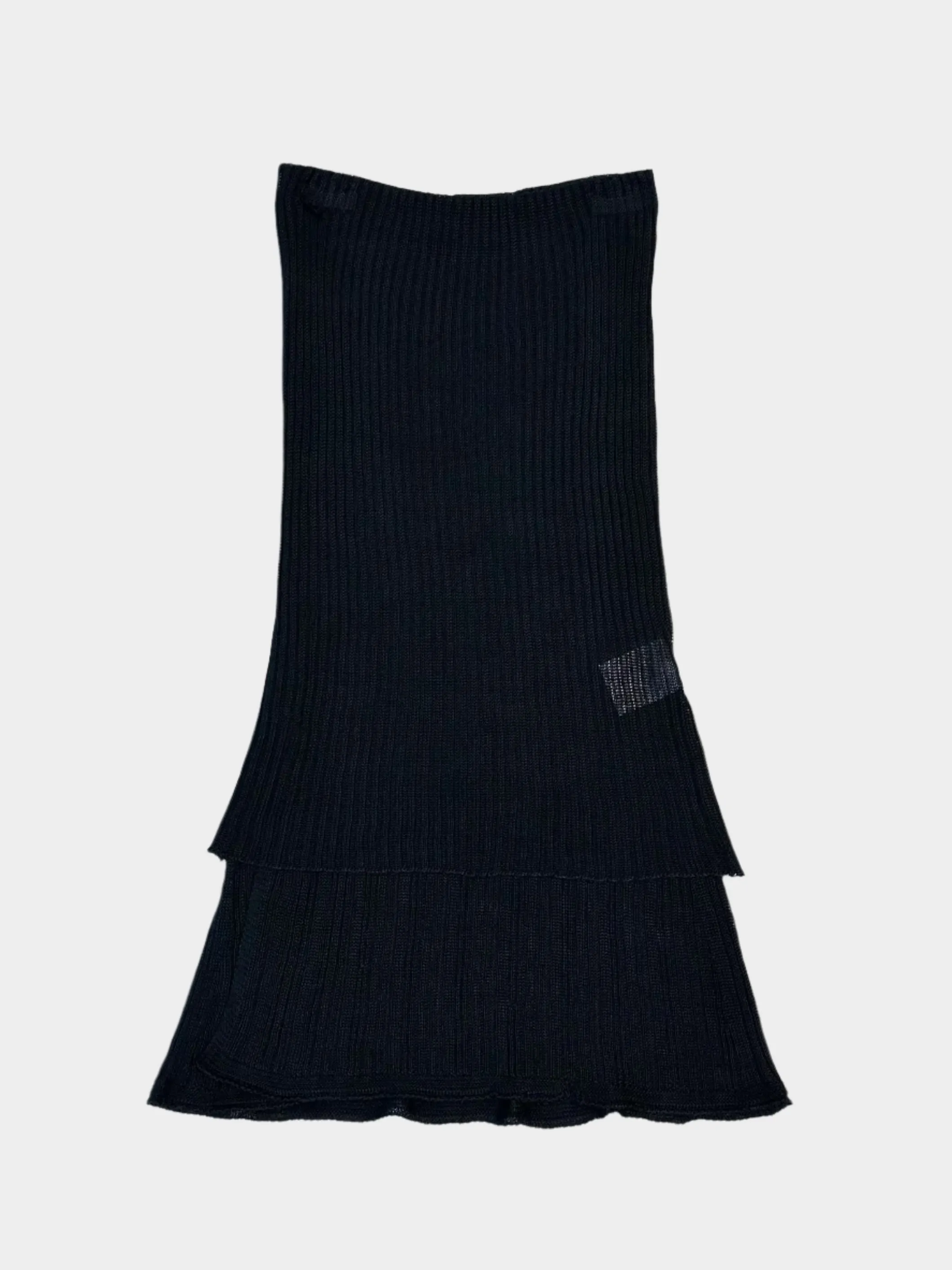 Top In Maglia Nera Con Doppio Fondo