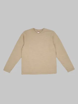 UES No.8 Slub Nep Long Sleeve T-Shirt Beige