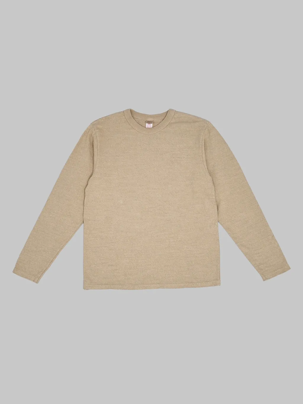 UES No.8 Slub Nep Long Sleeve T-Shirt Beige