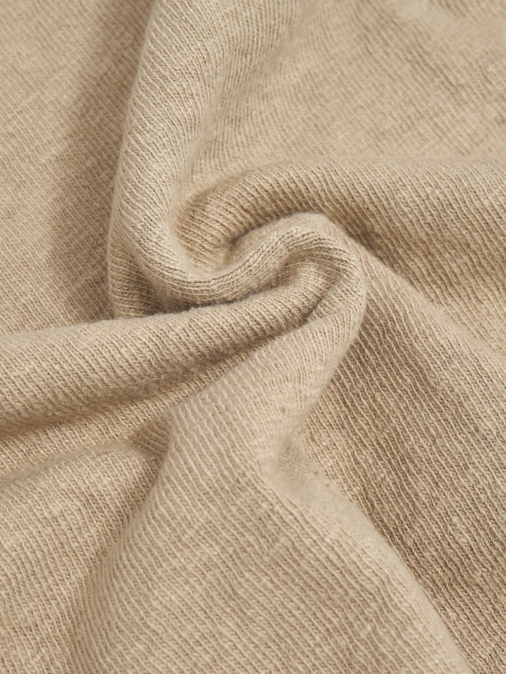 UES No.8 Slub Nep Long Sleeve T-Shirt Beige