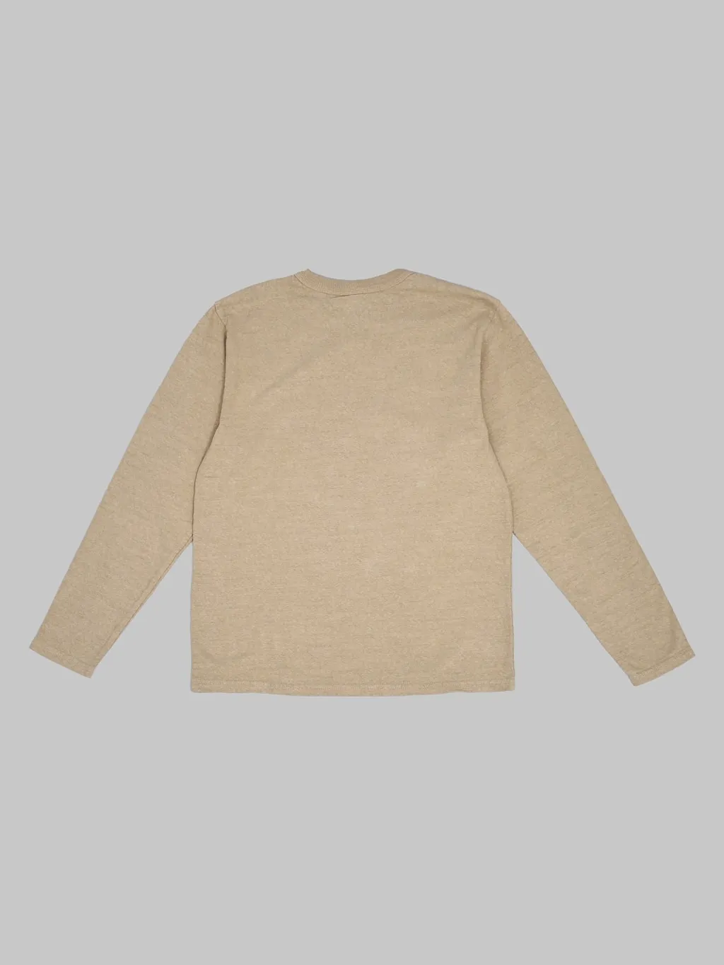 UES No.8 Slub Nep Long Sleeve T-Shirt Beige