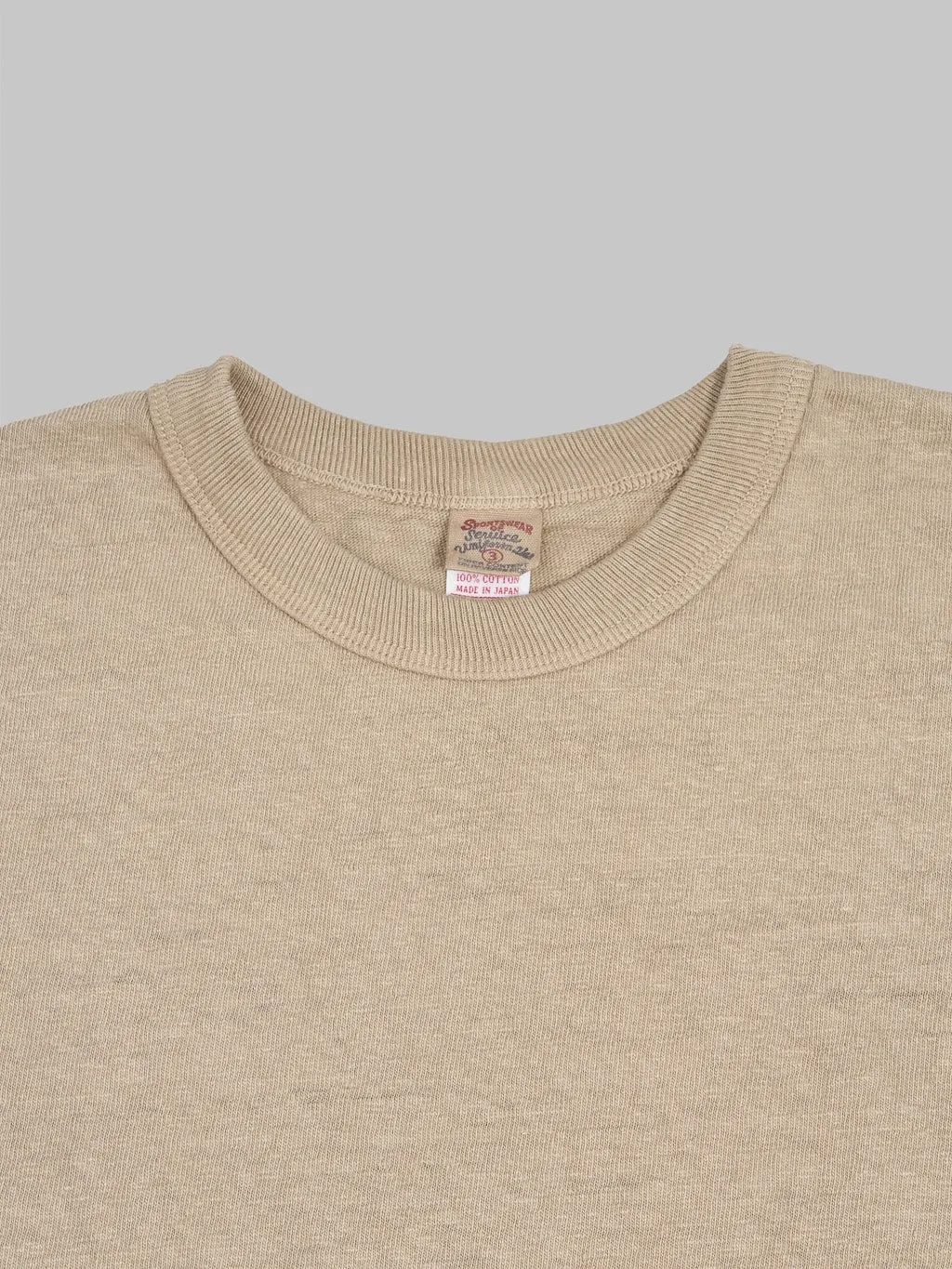 UES No.8 Slub Nep Long Sleeve T-Shirt Beige