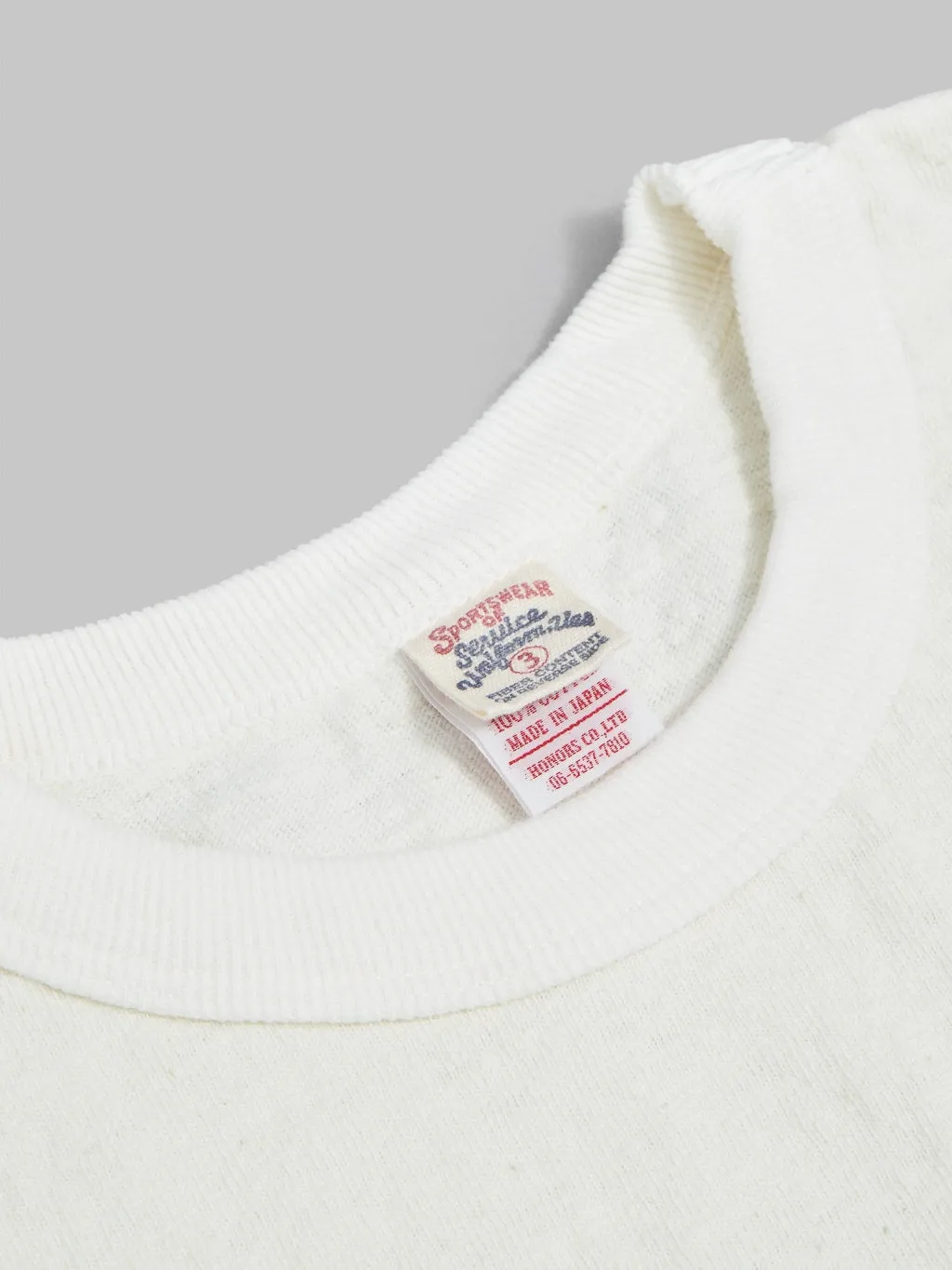 UES No.8 Slub Nep Long Sleeve T-Shirt White